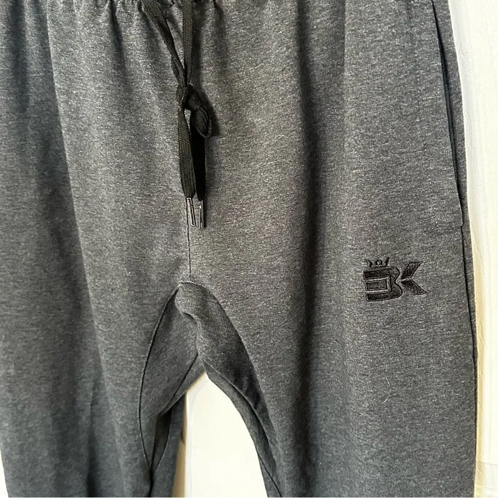 BROKIG Mens Zip Joggers Pants Slim Fit with Pockets, Large